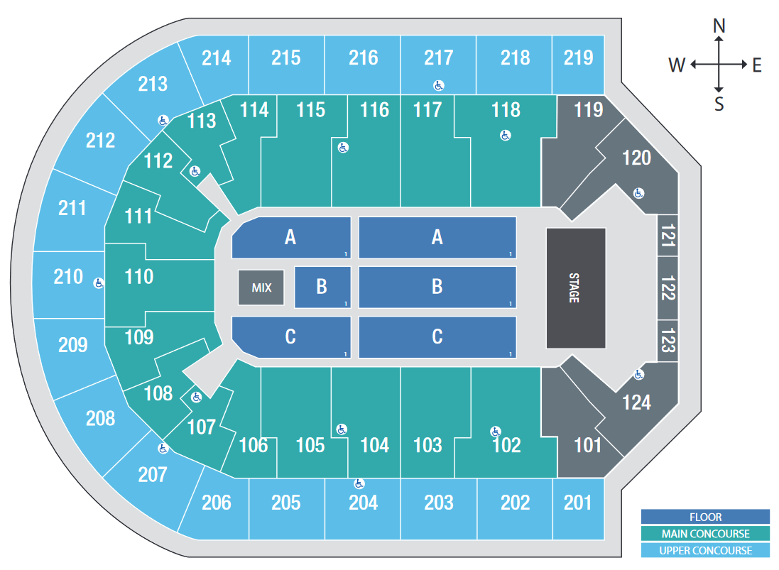 Denny Sanford Premier Center Seating Chart